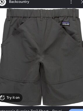 Patagonia Shorts Boys L 12 Gray Sunrise Trail Active Lightweight Quick Dry Short